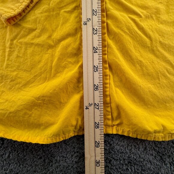 Think Pink Yellow Long Sleeve Button Up Shirt Medium Cotton W/ Logo Yosemite CA - Picture 4 of 14